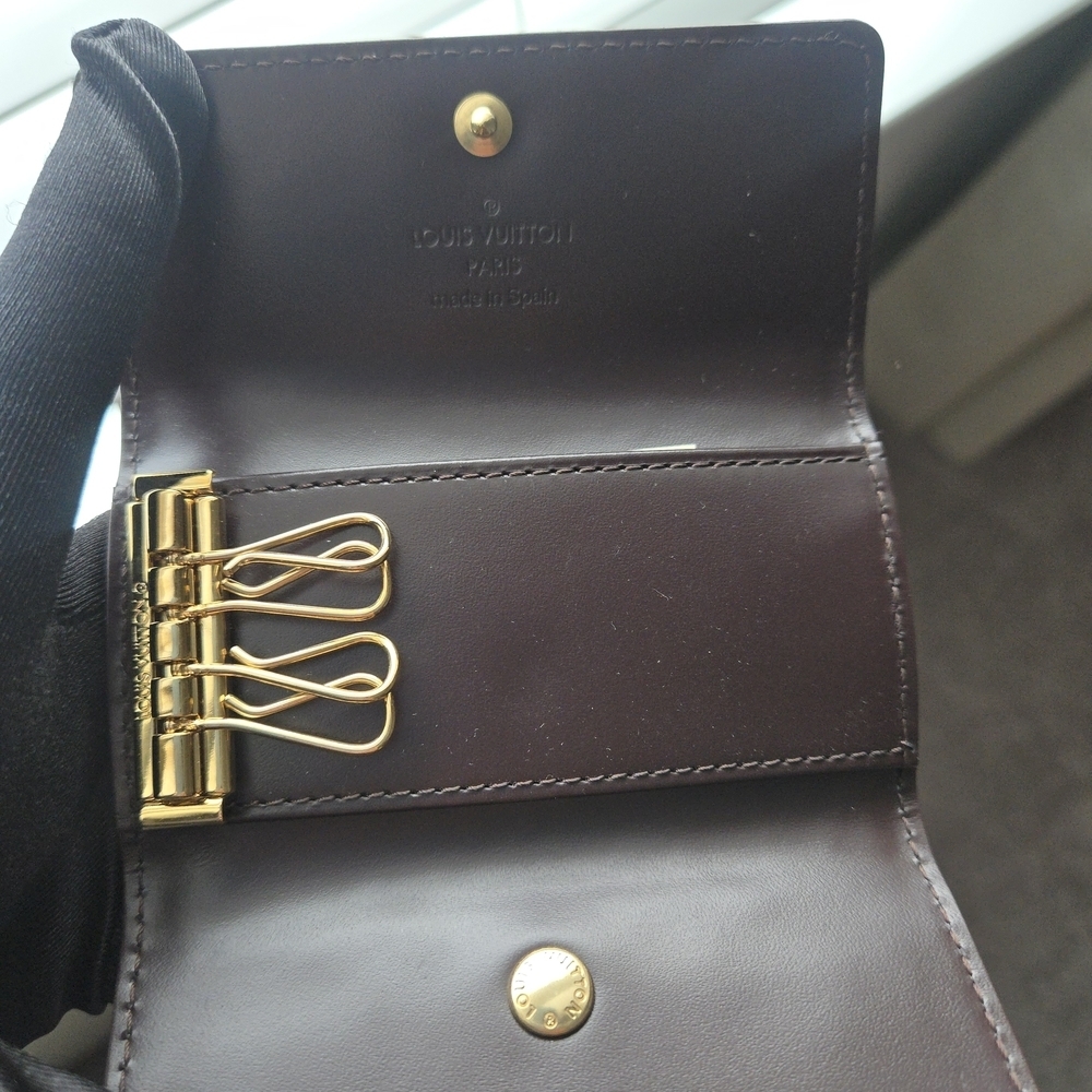 Louis Vuitton Burgundy Brown Leather Key Holder-LIKE NEW - Picture 15 of 16